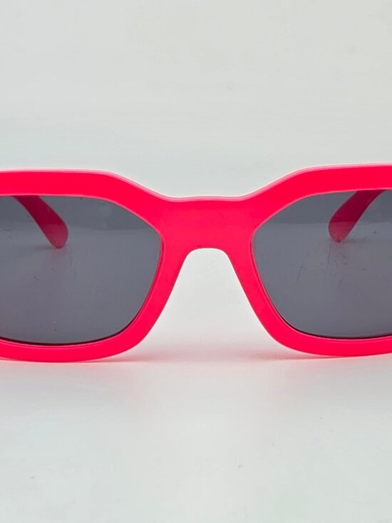 Versace Mod. 4361 5318/87 Neon Hot Pink Gold Medusa Frame Grey Lens Sunglasses